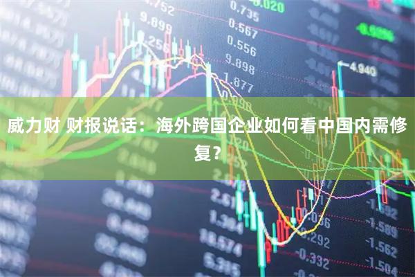 威力财 财报说话：海外跨国企业如何看中国内需修复？