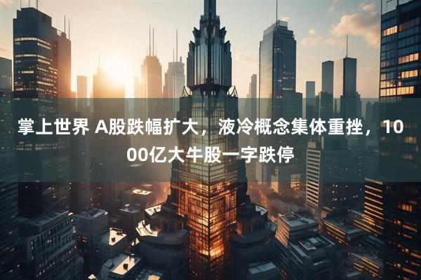掌上世界 A股跌幅扩大，液冷概念集体重挫，1000亿大牛股一字跌停